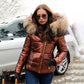 Dames Casual Warme Grote Bontkraag Capuchonjas