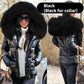 Dames Casual Warme Grote Bontkraag Capuchonjas