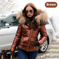Dames Casual Warme Grote Bontkraag Capuchonjas