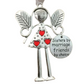 Engel meisje ijzeren kerst hangend ornament
