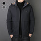 Heren winter warme hoodie met rits