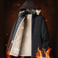Heren winter warme hoodie met rits
