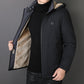 Heren winter warme hoodie met rits