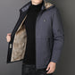Heren winter warme hoodie met rits