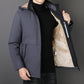 Heren winter warme hoodie met rits