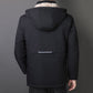 Heren winter warme hoodie met rits
