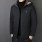Heren winter warme hoodie met rits