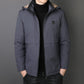 Heren winter warme hoodie met rits