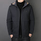 Heren winter warme hoodie met rits