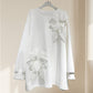 Dames losse sweatshirt met 3D bloemen versiering