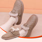 Vrouwen winter pluche slip-on platte schoenen