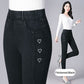 Dames Elastische Hoge Taille Slim Fit Jeans