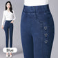 Dames Elastische Hoge Taille Slim Fit Jeans