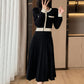 Dames Elegante Plissé Contrastkleur Jurk