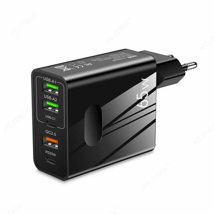 Koop 2 Ontvang 10% Korting-65W Super Snelle Lader - Ontgrendel Volledige Snelheid voor Uw 3-in-1 Kabel