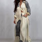 Volledige Knoopsluiting Lang Shirt & Trekkoord Broek Set