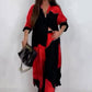Volledige Knoopsluiting Lang Shirt & Trekkoord Broek Set