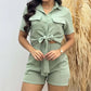 Mode vlinderdas overhemd + shorts 2-delige set