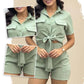Mode vlinderdas overhemd + shorts 2-delige set