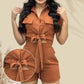 Mode vlinderdas overhemd + shorts 2-delige set