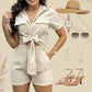 Mode vlinderdas overhemd + shorts 2-delige set