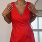 Mouwloze wikkeltop en shorts met hoge taille voor dames