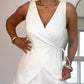 Mouwloze wikkeltop en shorts met hoge taille voor dames