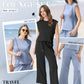 🌺 Topaanbieding: 49% KORTING 🌺 Nieuwe 2-delige set voor dames: mouwloze top en broek met wijde pijpen