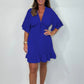 Vrouwen V-Hals Babydoll Mini Jurk