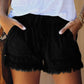 🌞Nieuwe zomercollectie 2026🌸Denimshort met hoge taille, trekkoord en versleten look