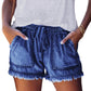 🌞Nieuwe zomercollectie 2026🌸Denimshort met hoge taille, trekkoord en versleten look