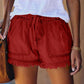 🌞Nieuwe zomercollectie 2026🌸Denimshort met hoge taille, trekkoord en versleten look