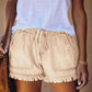 🌞Nieuwe zomercollectie 2026🌸Denimshort met hoge taille, trekkoord en versleten look