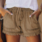🌞Nieuwe zomercollectie 2026🌸Denimshort met hoge taille, trekkoord en versleten look