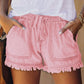 🌞Nieuwe zomercollectie 2026🌸Denimshort met hoge taille, trekkoord en versleten look
