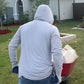 Lichtgewicht, sneldrogende hoodie voor heren met UV-bescherming, geïntegreerde gezichtsbescherming, vierwegstretch en zweetabsorberende eigenschappen