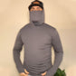 Lichtgewicht, sneldrogende hoodie voor heren met UV-bescherming, geïntegreerde gezichtsbescherming, vierwegstretch en zweetabsorberende eigenschappen
