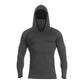 Lichtgewicht, sneldrogende hoodie voor heren met UV-bescherming, geïntegreerde gezichtsbescherming, vierwegstretch en zweetabsorberende eigenschappen