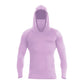 Lichtgewicht, sneldrogende hoodie voor heren met UV-bescherming, geïntegreerde gezichtsbescherming, vierwegstretch en zweetabsorberende eigenschappen