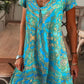 ✨2026 Hot Sale⌛Women’s Elegant Floral Print V-Neck Long Dress