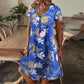 ✨2026 Hot Sale⌛Women’s Elegant Floral Print V-Neck Long Dress