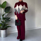 Modieuze kleurblokkerende ruitjes trui & broek set