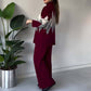 Modieuze kleurblokkerende ruitjes trui & broek set