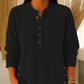 📢📢50% de réduction ! 👗✨ Haut Henley Femme en Velours Côtelé – Coupe Fluide, Détails Boutonnés & Élégance Intemporelle pour Tous les Jours !