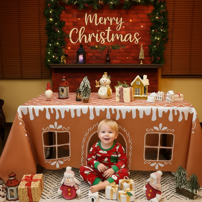 Kerstmis-peperkoek-speelhuis-tafelkleed