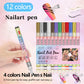 🎁Kerstcadeau🎄12-kleurige professionele nail art penset
