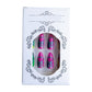 Stijlvolle bedrukte kunstnagels, set van 24 stuks