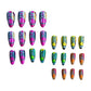 Stijlvolle bedrukte kunstnagels, set van 24 stuks