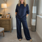 Dames Glitter 2-delige Set: Sweatshirt & Broek