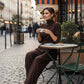 Elegante Damesset: Coltrui Top & Hoge Taille Broek